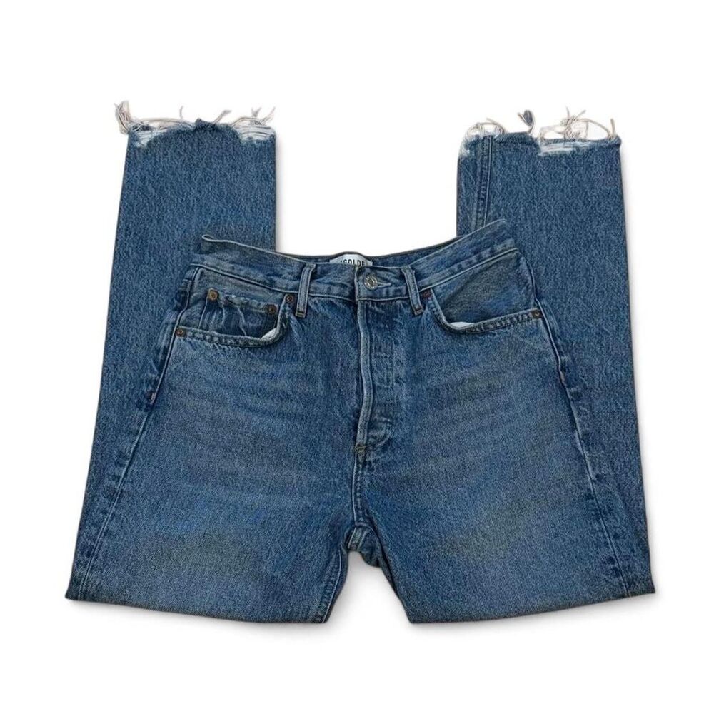 AGOLDE Riley Crop Jeans | Blue Denim | Size 26